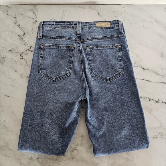 Ag Adriano Goldschmied High Rise Skinny Ankle Blue Jeans 25 Preowned - Picture 6 of 9